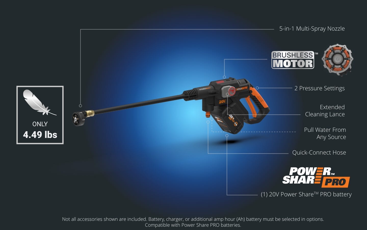 Worx Nitro 20V Hydroshot Plus Portable Power Cleaner