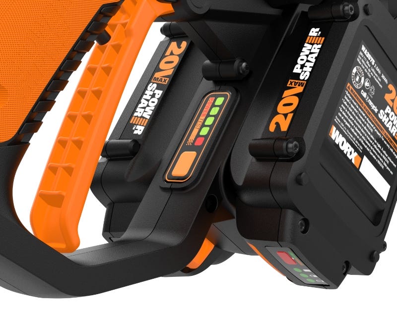 close up of the batteries
