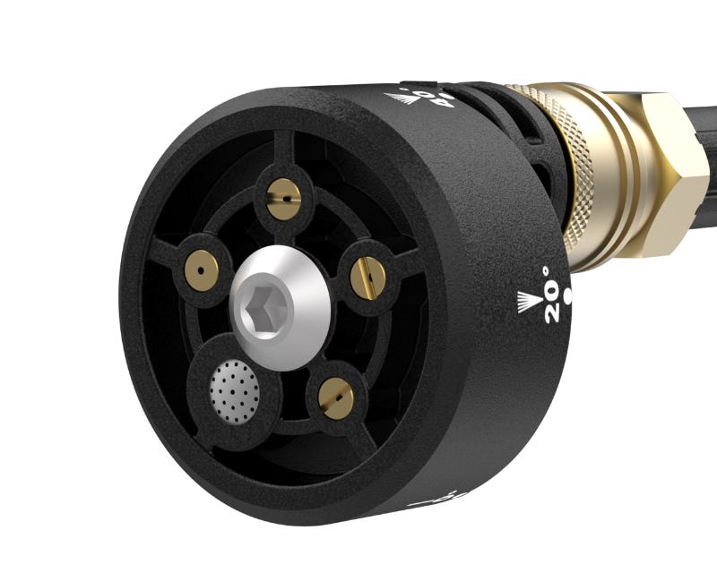 close up of the nozzle
