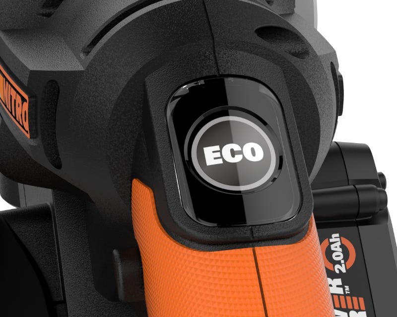 close up of the eco mode button