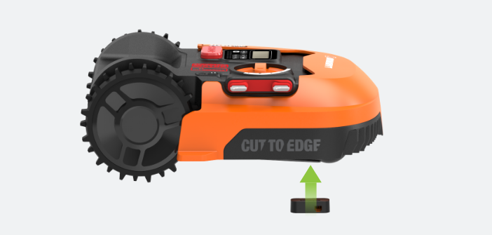 image of the landroid with a green arrow pointing to the bottom