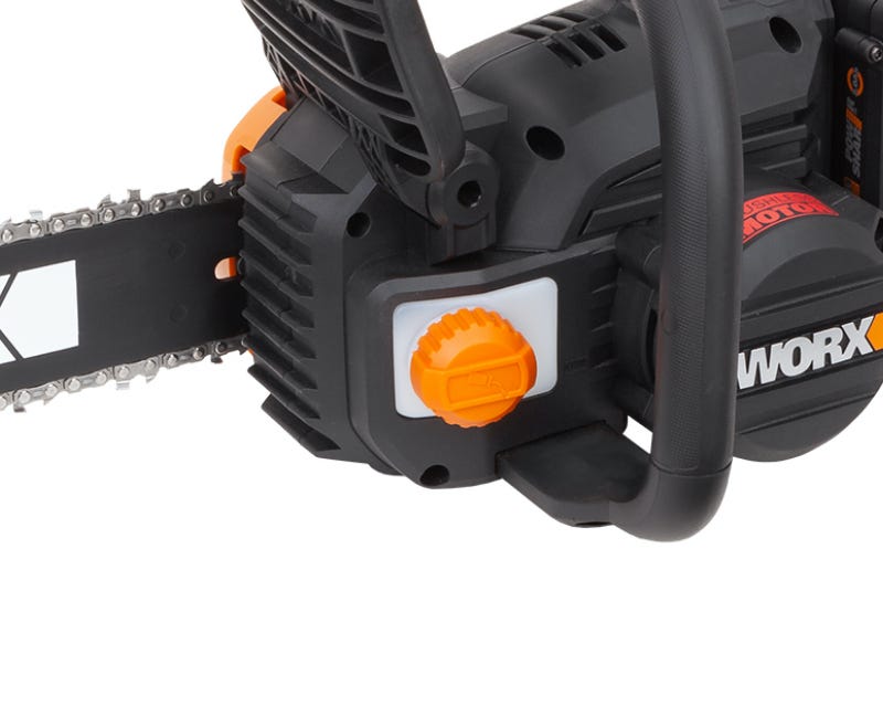 WORX WG384E.9 40V Cordless Chainsaw - Blade Length 35cm - Powerful  Brushless Motor - Tool-free Chain Change - 8m/s Cutting Speed - Lightweight  and Compact - No Battery or Battery : : Garden