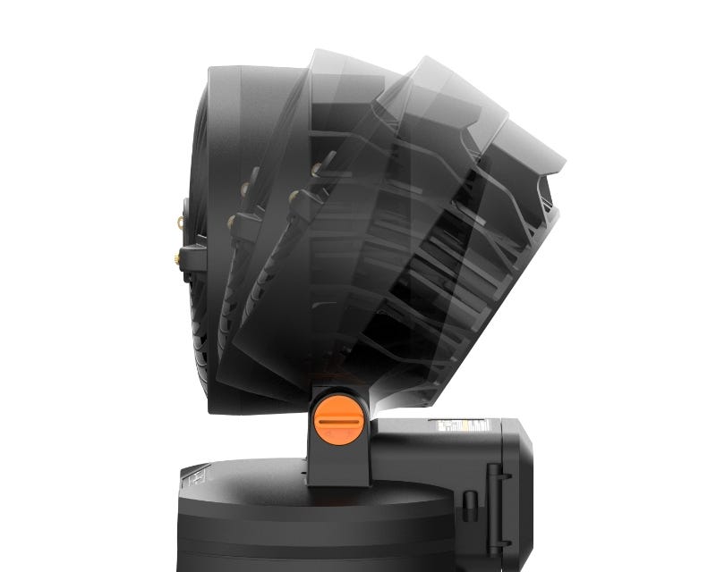 60° pivoting head controls misting direction