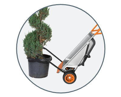 WORX Aerocart WG050 carrying tree with front bin 