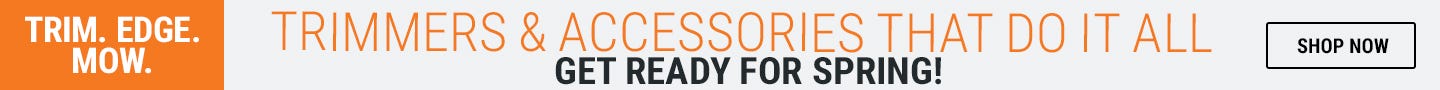 It’s almost time to Trim, Edge & Mow!  Worx Trimmers and accessories can do it all. Good while supplies last.